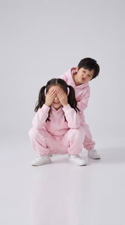 Kids colorful hoodie — action shot